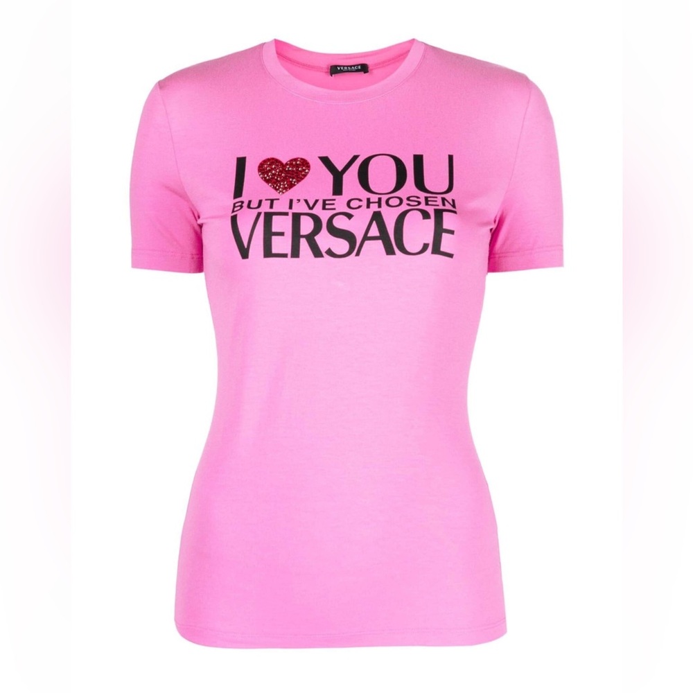 Versace slogan-print T-shirt (New)